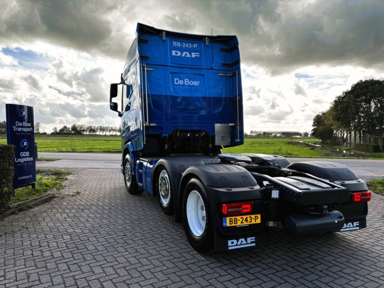 De Boer truck viewed from the back